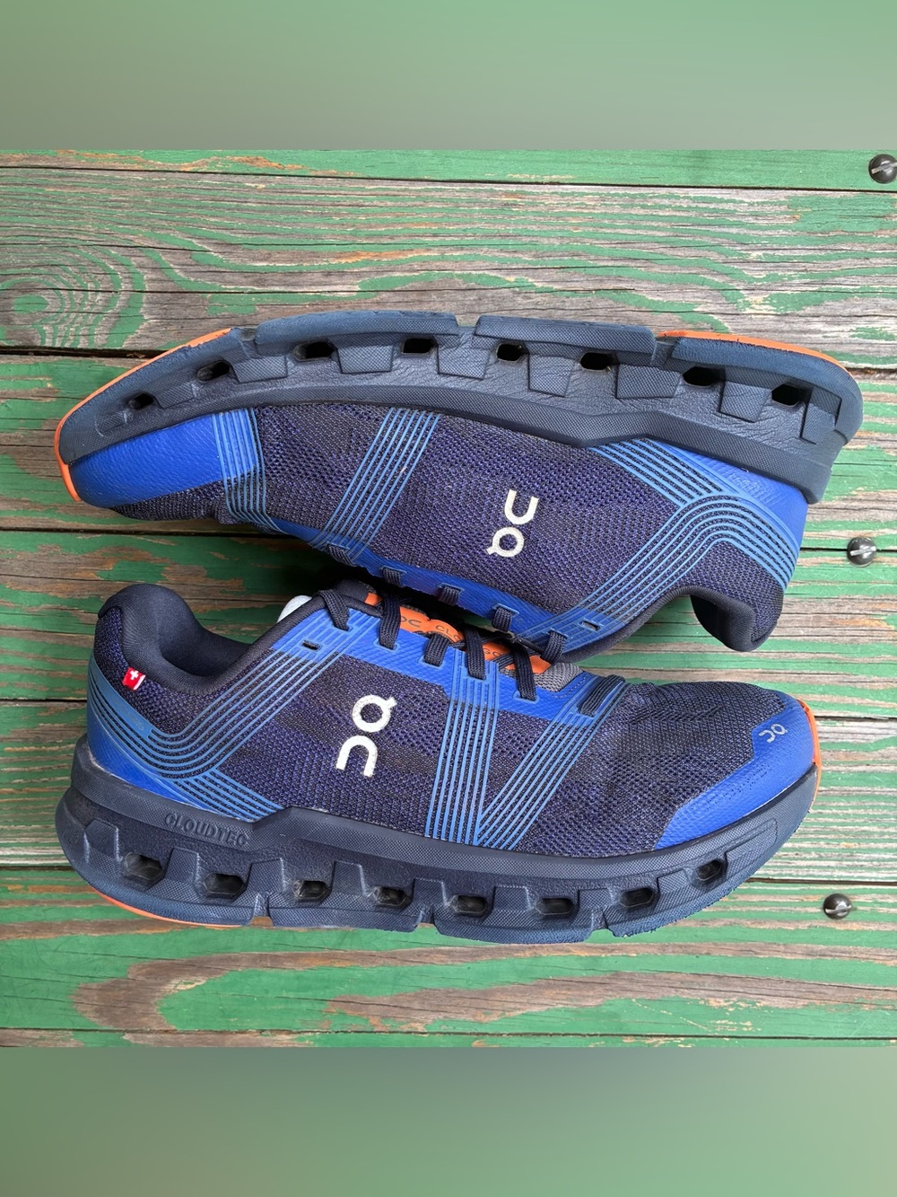 On Cloudgo Sneakers Mens Sz 7 Blue Running Athletic Gym Shoes